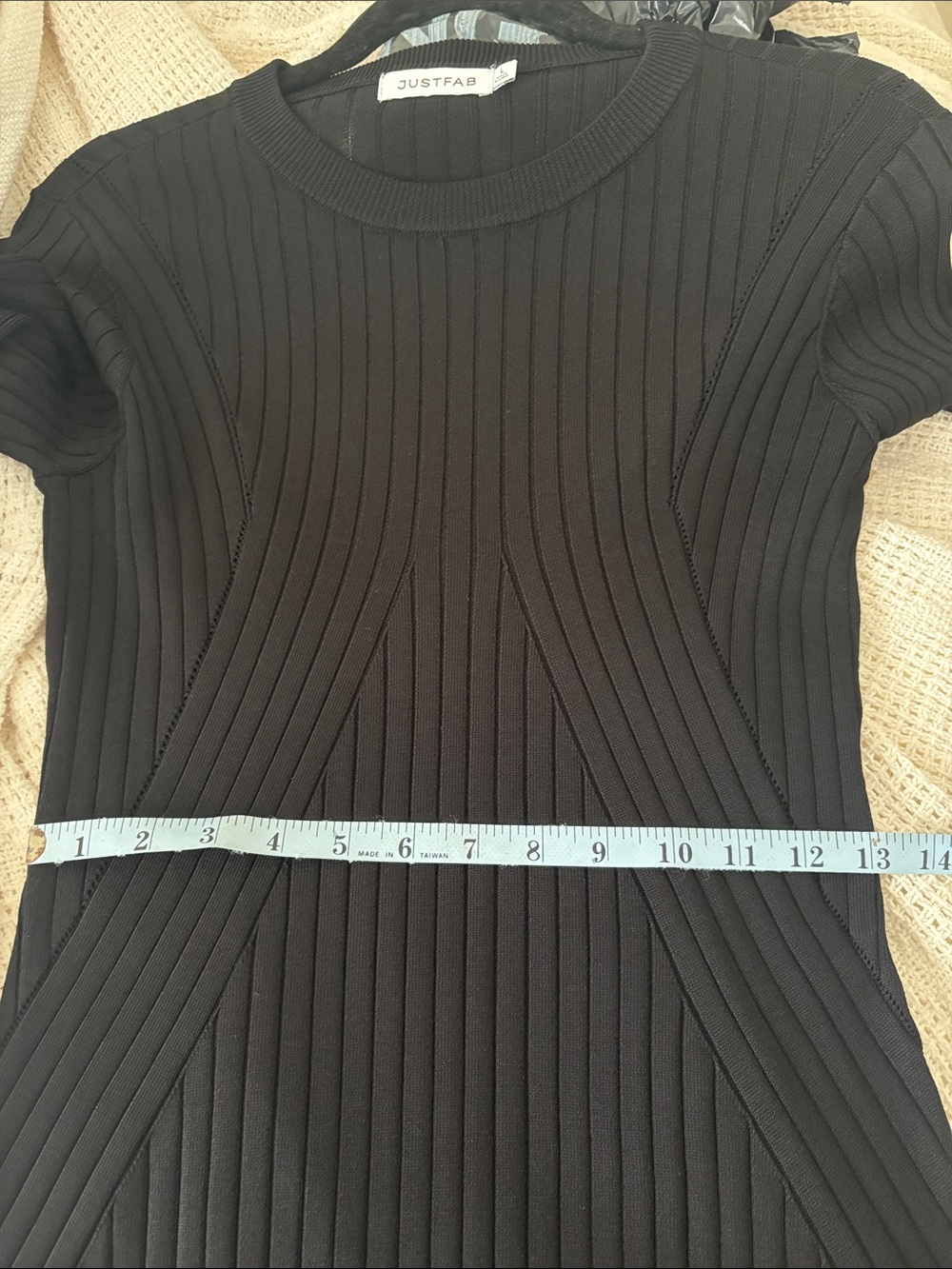 Just Fab Black Ribbed Long-Sleeve Knit Dress - Picture 14 of 16